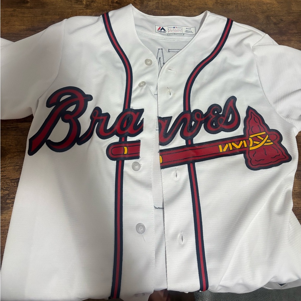 Majestic Braves Jersey with Red and Black Details